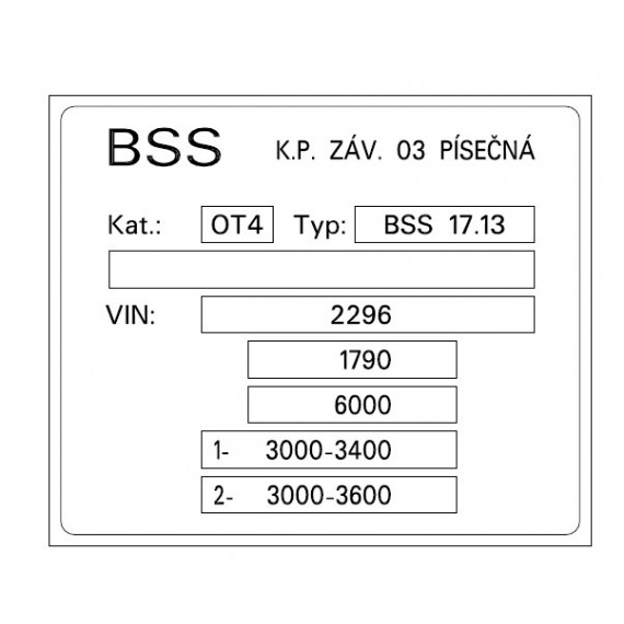 BSS 17.13 2 nápravy